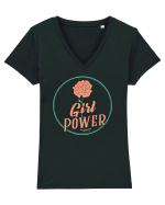 Girl Power Tricou mânecă scurtă guler V Damă Evoker