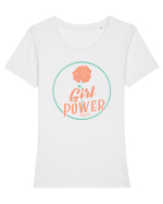 Girl Power Tricou mânecă scurtă guler larg fitted Damă Expresser
