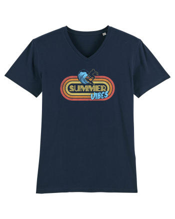 Summer Vibes Retro French Navy
