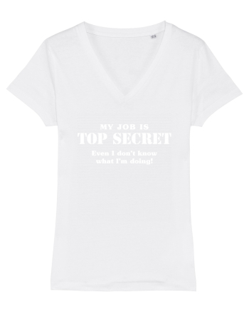 Top secret job. White