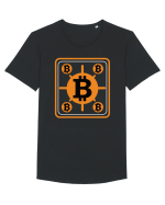 Bitcoin Tricou mânecă scurtă guler larg Bărbat Skater