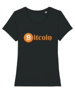 Bitcoin Tricou mânecă scurtă guler larg fitted Damă Expresser