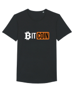 Bitcoin Tricou mânecă scurtă guler larg Bărbat Skater