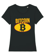 Bitcoin Gas Tricou mânecă scurtă guler larg fitted Damă Expresser
