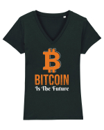 Bitcoin Is The Future Tricou mânecă scurtă guler V Damă Evoker