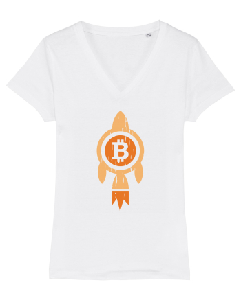 Bitcoin Rocket White
