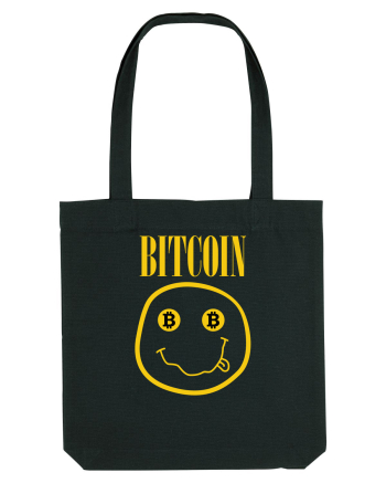 Bitcoin Smiley Face Black