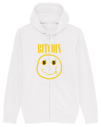 Bitcoin Smiley Face White