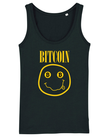Bitcoin Smiley Face Black