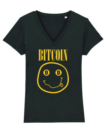 Bitcoin Smiley Face Black