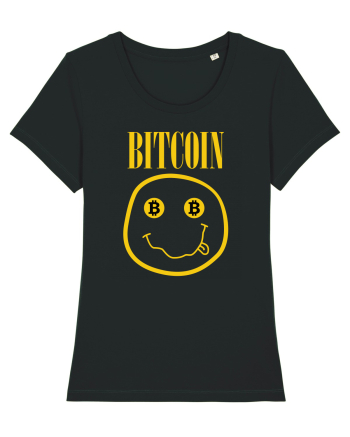 Bitcoin Smiley Face Black
