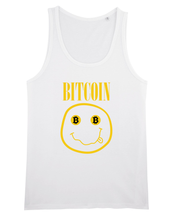 Bitcoin Smiley Face White