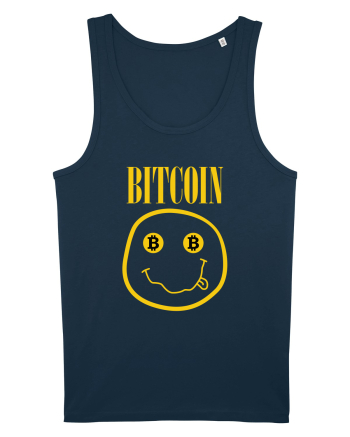 Bitcoin Smiley Face Navy