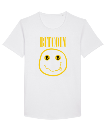 Bitcoin Smiley Face White
