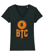 BTC Tricou mânecă scurtă guler V Damă Evoker