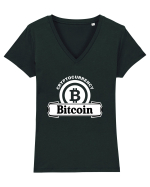 Cryptocurrency Bitcoin Tricou mânecă scurtă guler V Damă Evoker