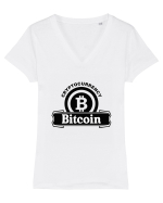 Cryptocurrency Bitcoin Tricou mânecă scurtă guler V Damă Evoker