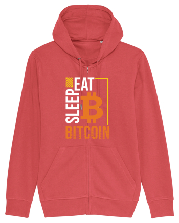 Eat Sleep Bitcoin Carmine Red
