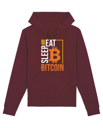 Eat Sleep Bitcoin Burgundy