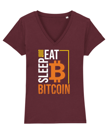 Eat Sleep Bitcoin Burgundy