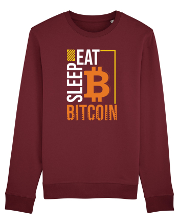 Eat Sleep Bitcoin Burgundy