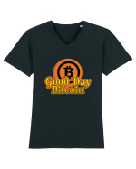 Good Day Bitcoin Tricou mânecă scurtă guler V Bărbat Presenter