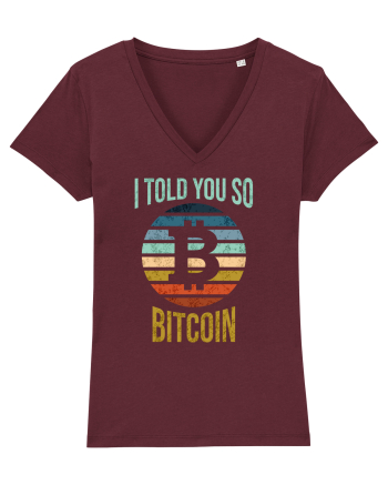 I Told You So Bitcoin Burgundy