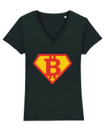Super Bitcoin Tricou mânecă scurtă guler V Damă Evoker