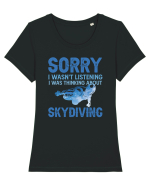Skydiving Sorry I Wasn't Listening Tricou mânecă scurtă guler larg fitted Damă Expresser