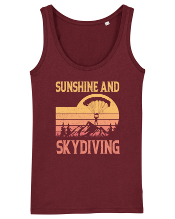 Sunshine And Skydiving Burgundy