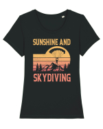 Sunshine And Skydiving Tricou mânecă scurtă guler larg fitted Damă Expresser