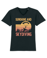 Sunshine And Skydiving Tricou mânecă scurtă guler V Bărbat Presenter
