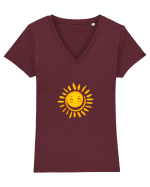 Sunshine smile Tricou mânecă scurtă guler V Damă Evoker