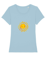 Sunshine smile Tricou mânecă scurtă guler larg fitted Damă Expresser