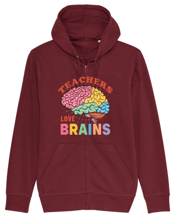 Teachers Love Brains Burgundy
