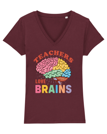 Teachers Love Brains Burgundy