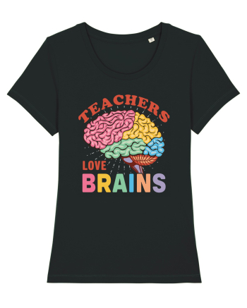 Teachers Love Brains Black