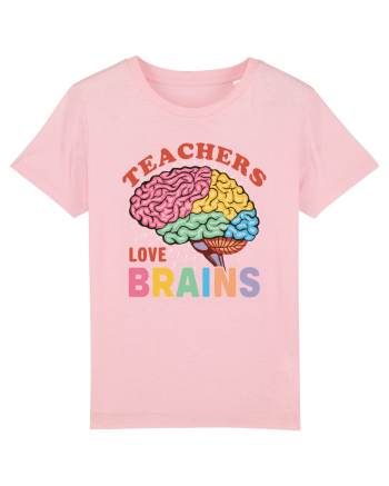 Teachers Love Brains Cotton Pink