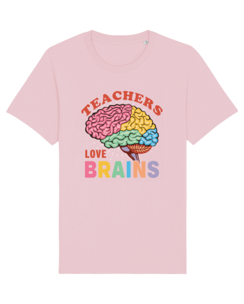 Teachers Love Brains Cotton Pink