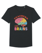Teachers Love Brains Tricou mânecă scurtă guler larg Bărbat Skater