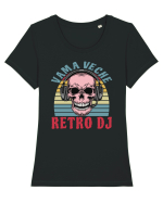 Vama Veche Retro DJ Tricou mânecă scurtă guler larg fitted Damă Expresser