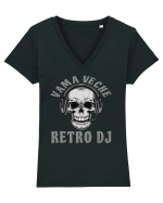 Vama Veche Retro DJ Tricou mânecă scurtă guler V Damă Evoker