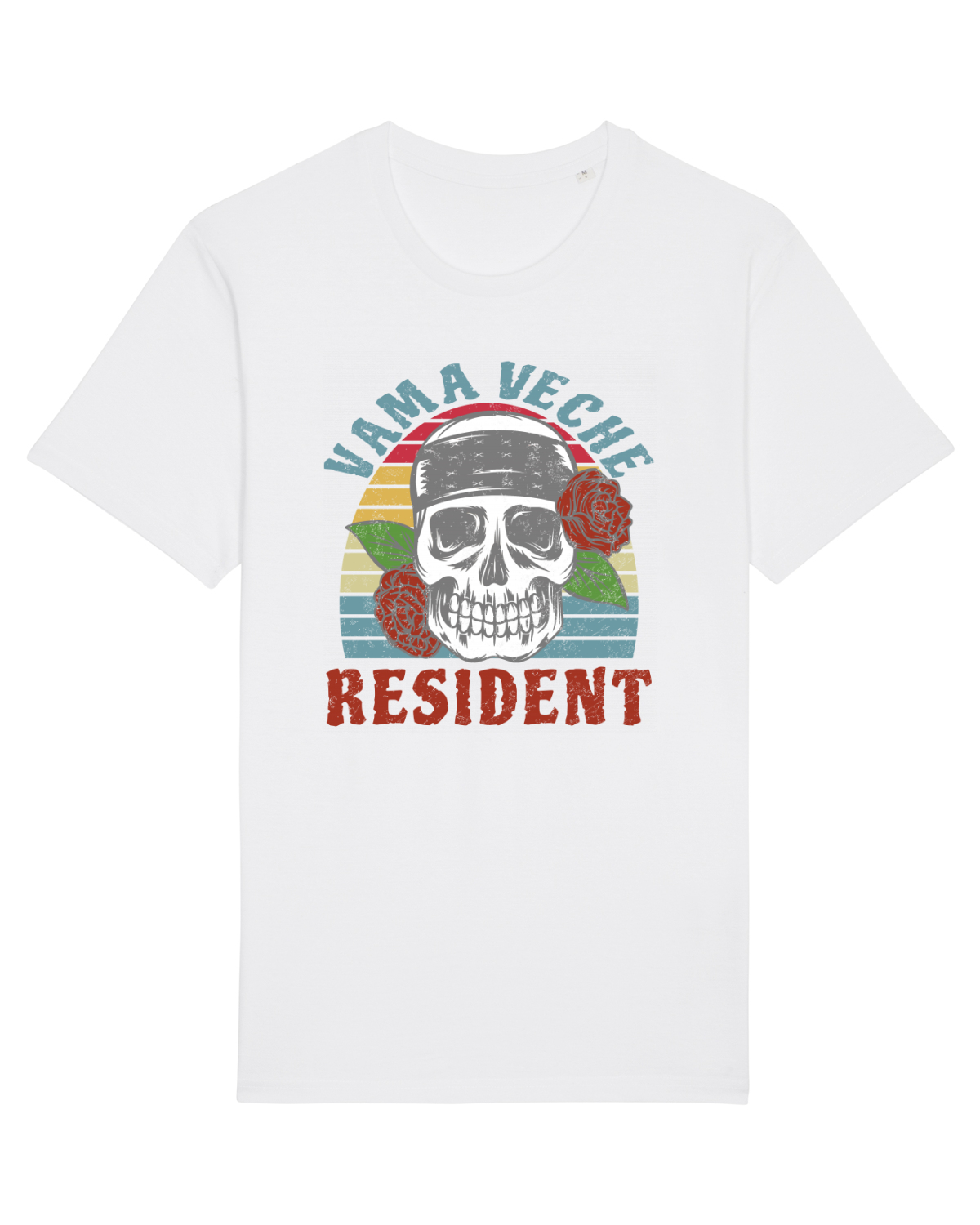 Tricou mânecă scurtă Unisex Rocker White
