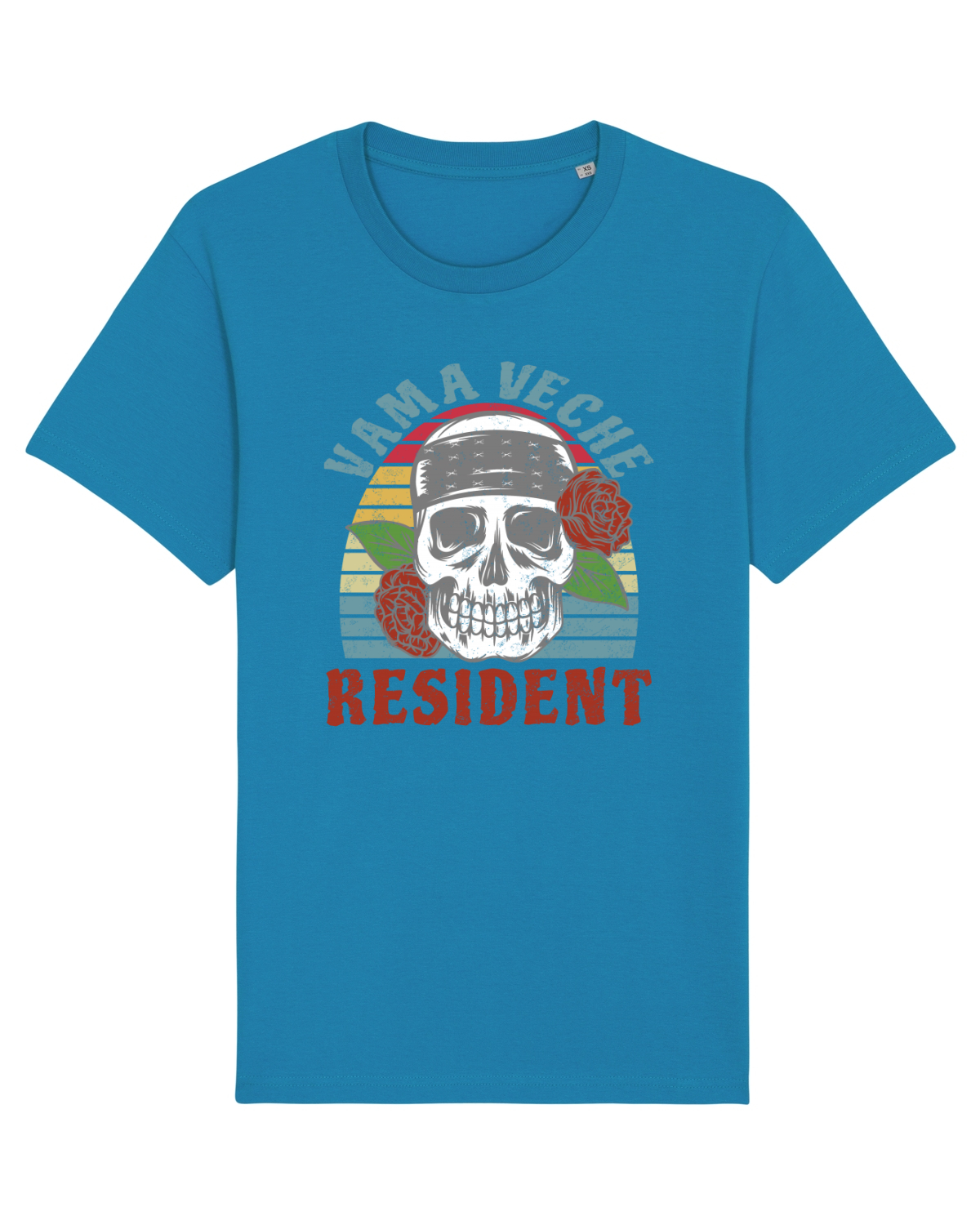 Tricou mânecă scurtă Unisex Rocker Azur