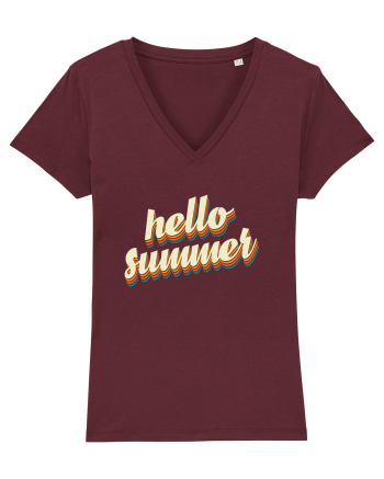Hello Summer Retro Burgundy