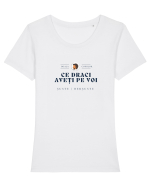 Boala copiilor scris negru :))) Tricou mânecă scurtă guler larg fitted Damă Expresser