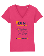 Sunt din Oradea Tricou mânecă scurtă guler V Damă Evoker