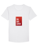 Friday Lover Tricou mânecă scurtă guler larg Bărbat Skater