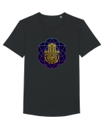 Hamsa Hand Tricou mânecă scurtă guler larg Bărbat Skater