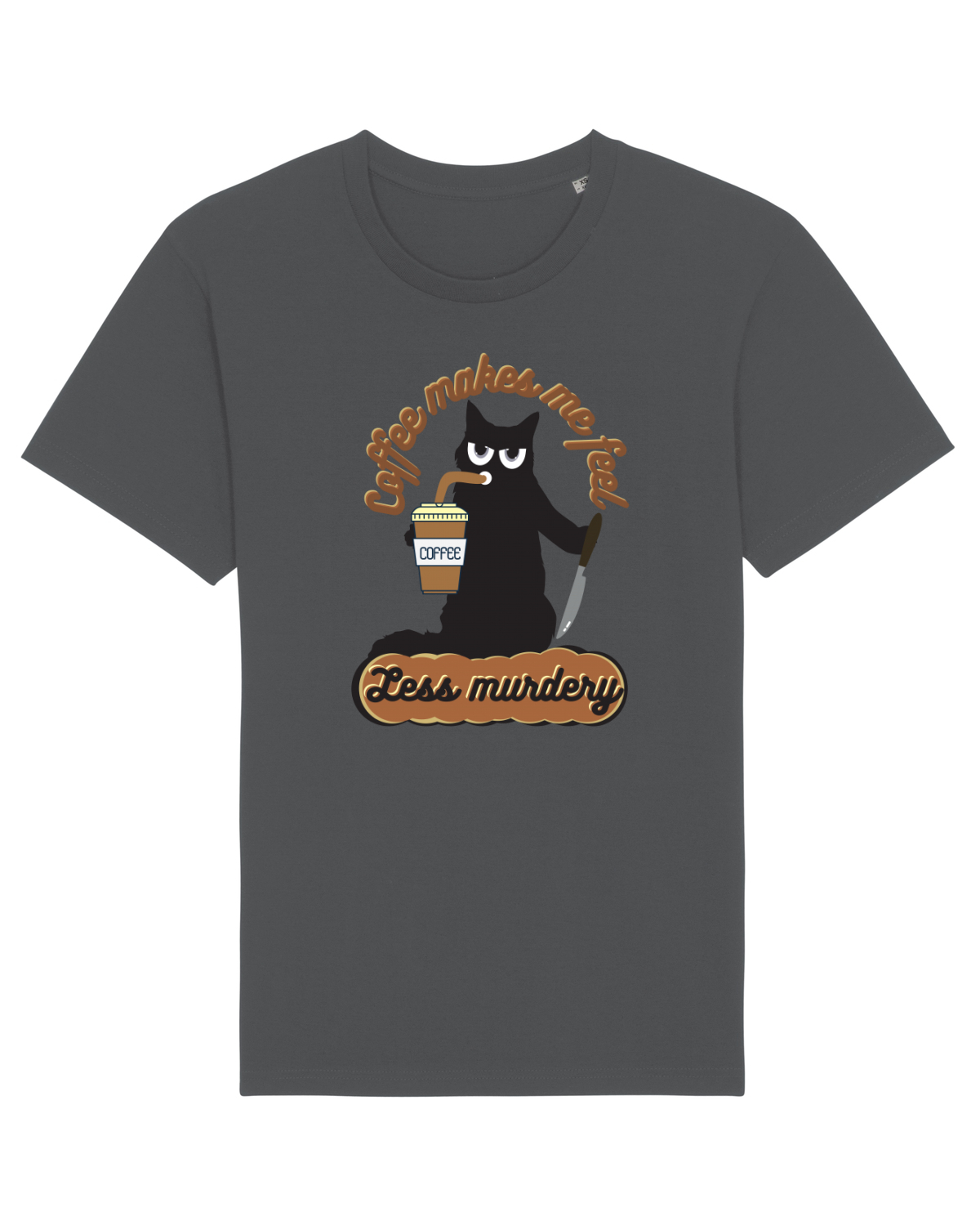 Tricou mânecă scurtă Unisex Rocker Anthracite